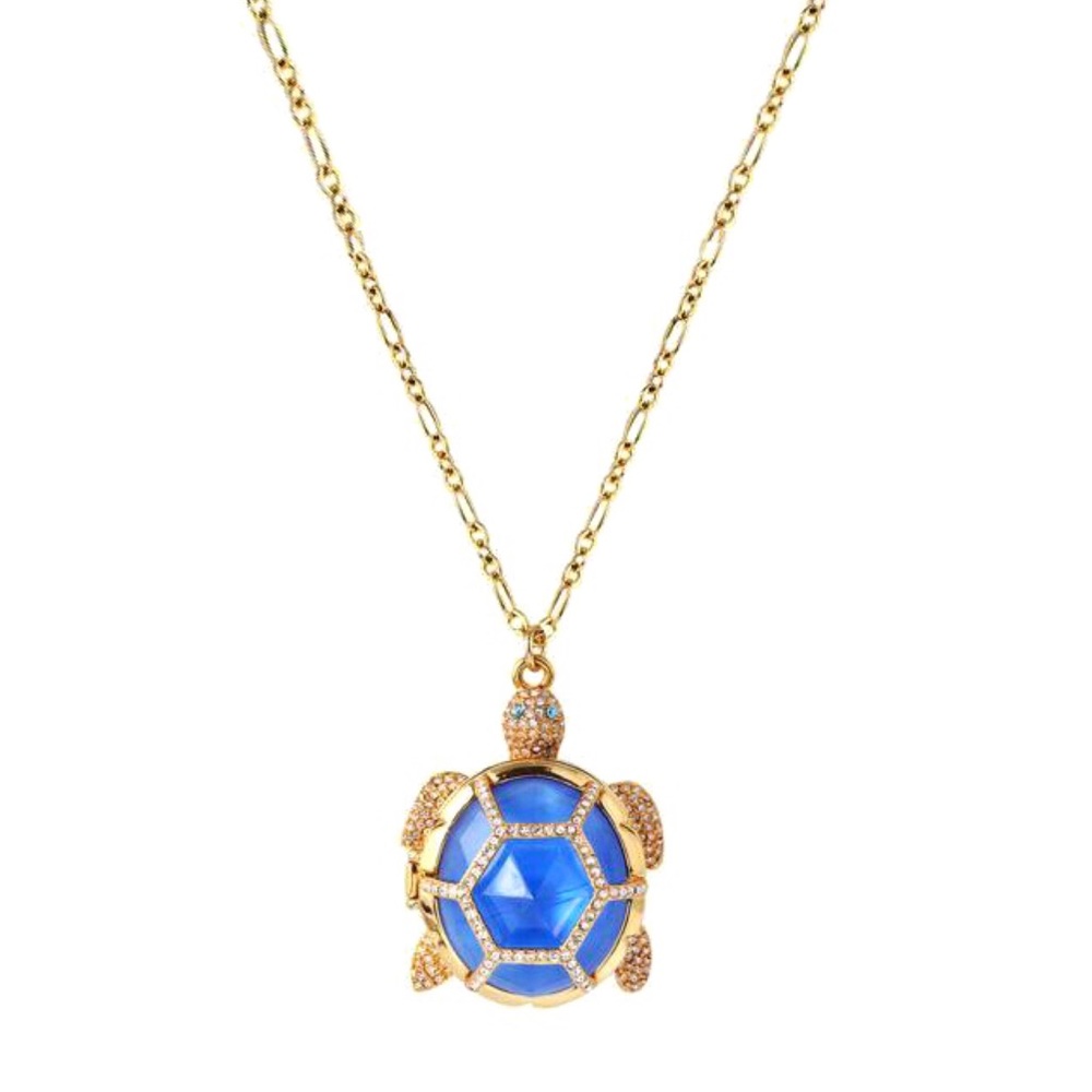 KATE SPADE • Paradise Found Turtle Locket Necklace - Picture 3 of 11